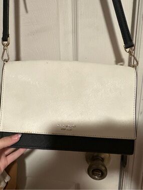 kate spade Cream and Black Colorblock Crossbody